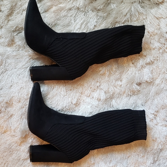 Black Sock Style Booties New (Never worn) - Picture 2 of 5